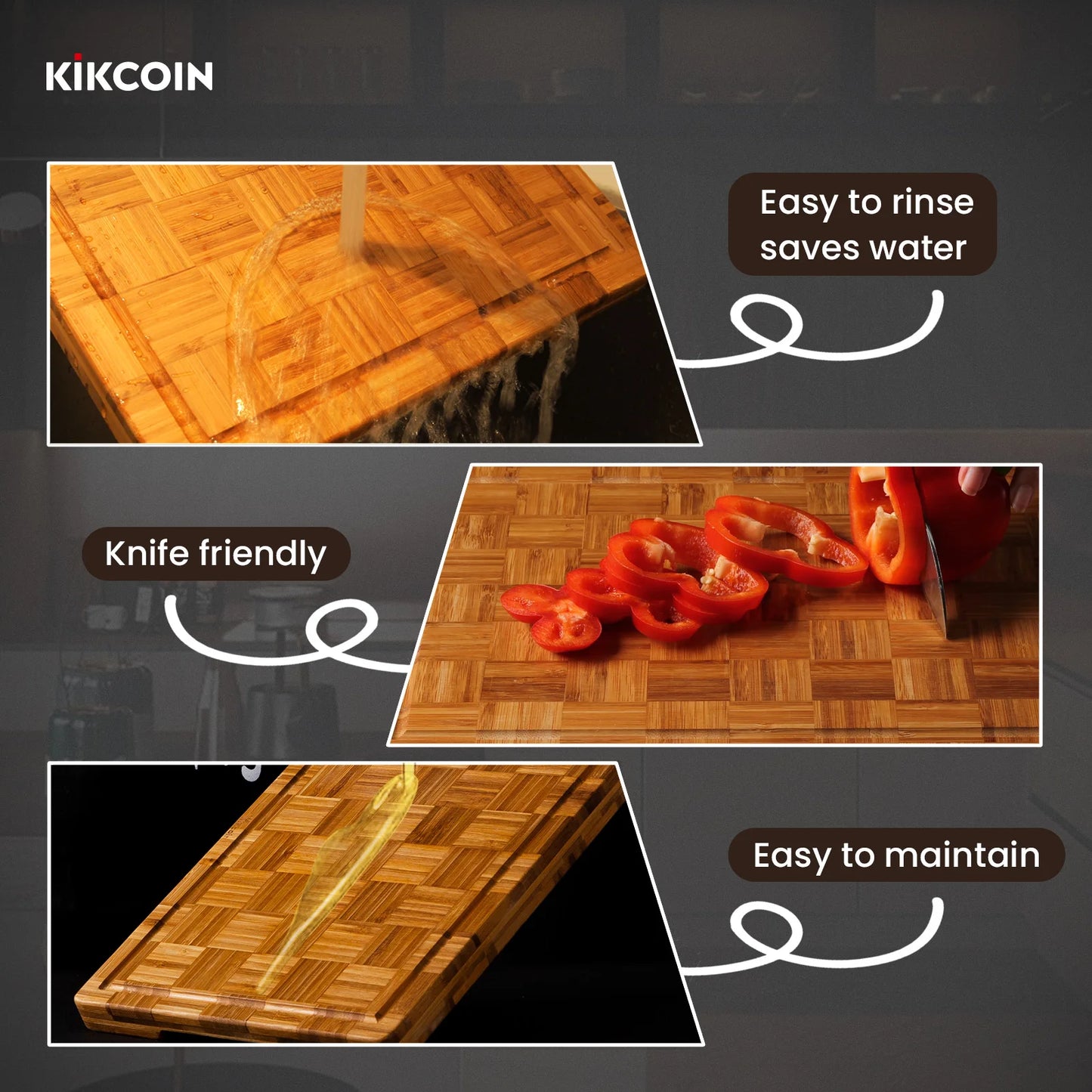 Large cutting board, Stitching cutting board, kitchen board, five-layer thickening,christmas gifts, gift for family and friends