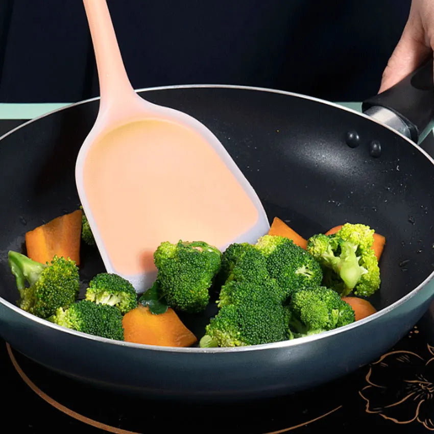 Silicone Kitchen Ware Non-stick Set Cooking Utensils Tools Egg Fish Frying Pan Scoop Fried Shovel Spatula Cooking Utensils