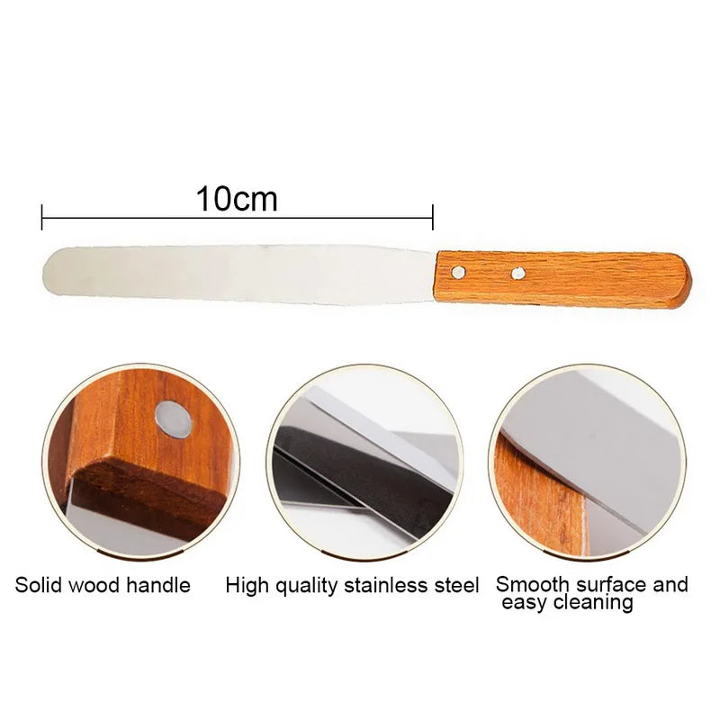 4/6/8/10 Inch Cake Spatula Butter Cream Icing Frosting Knife Smoother Stainless Steel Pastry Cake Decoration Tool Kitchen Gadget