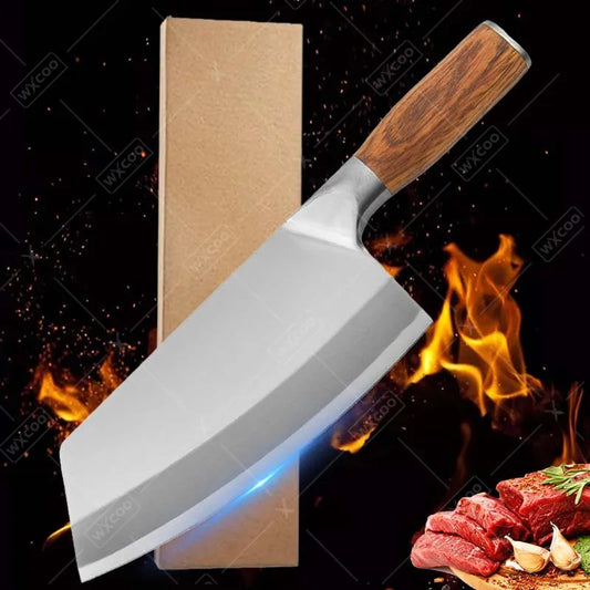 1PC 3PCS Kitchen Chef Knife Stainless Steel Meat Cleaver Sharp Slicing Knife Boning Knife Handmade Utility Knife Wood Handle