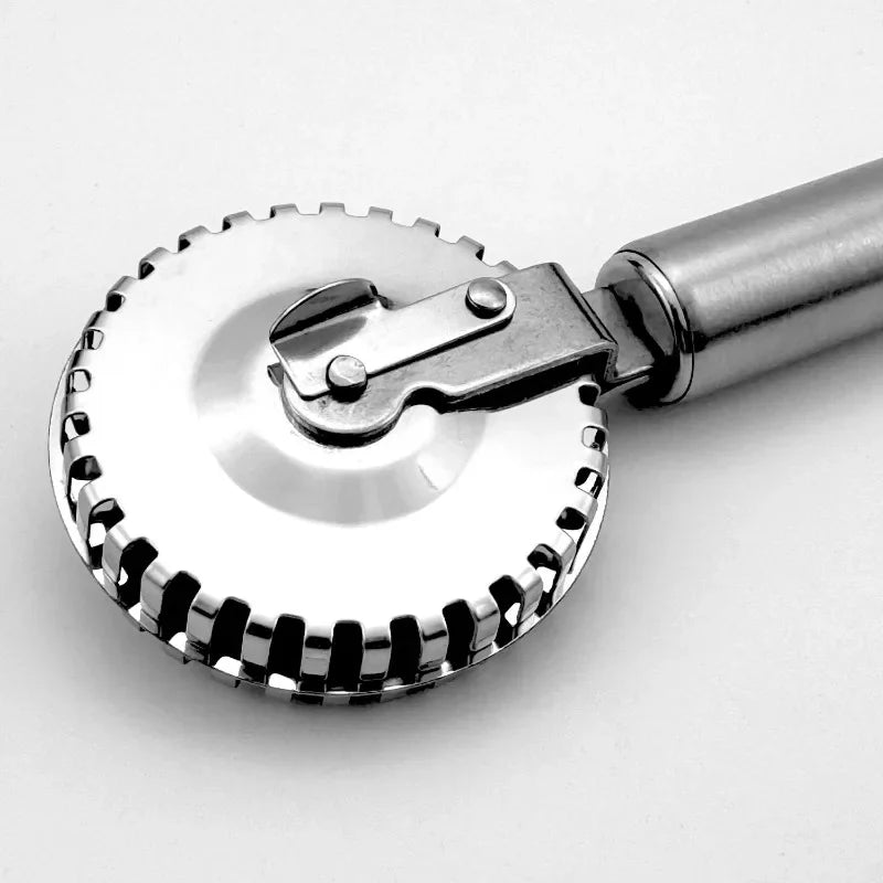Stainless steel pastry roller edge sealing embossing knife, pie filling dumpling fancy double-sided rolling lace cutting knife