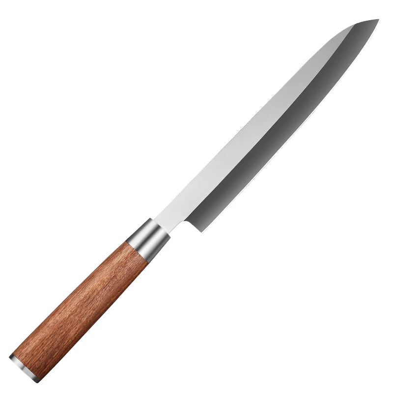 sashimi knife 8 inch  Knife Japanese X7Cr17MoV  Sushi Chef Knives Fish Fillet Slicing Salmon Knife Bubinga Wood Handle