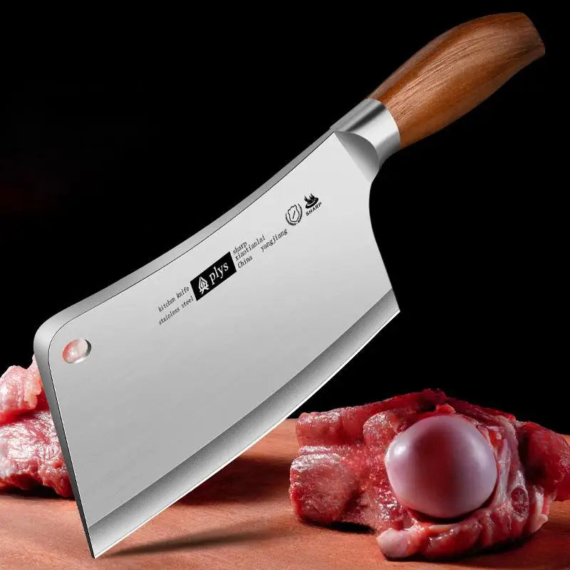 Hand Forged Kitchen Chef Knife Heavy Duty Bone Meat Butcher Cleaver, Multi-Functional knife for Home and Commercial Kitchens