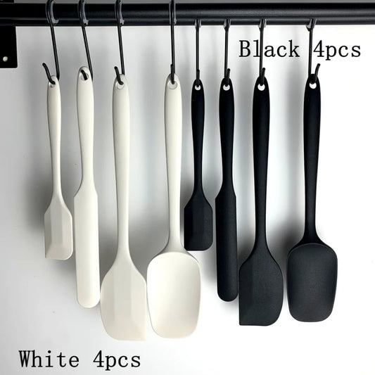 4-Piece Heat-Resistant Silicone Spatula Set - Kitchen Baking Utensils with Cream Scraper for Cooking Mixing  Safe Tools