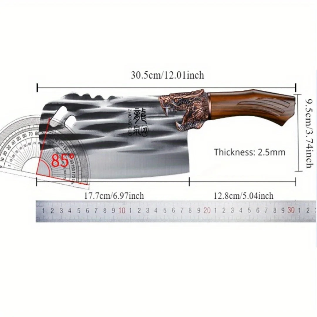 1 PC chopping and cutting knife, a dual-purpose knife for forging, chopping and cutting, kitchen knife, cutting knife