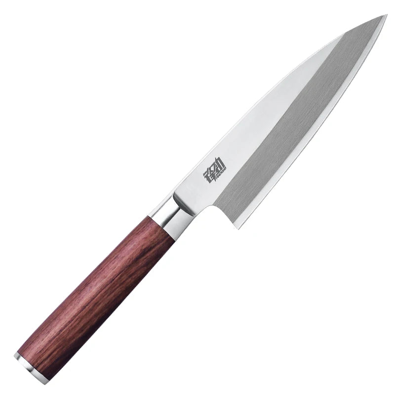 FINDKING Knife 6.5 inch Sushi Deba Kitchen Knife Japanese Sashimi Knife Sour Twig Wood Handle Fish Fillet Slicing Salmon Knife