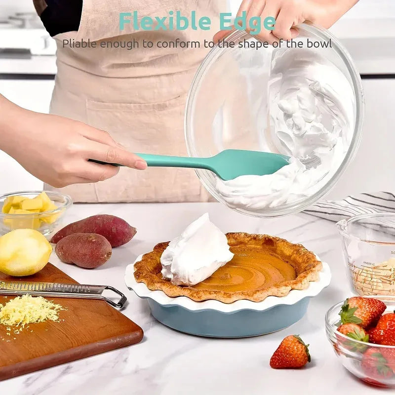 4-Piece Heat-Resistant Silicone Spatula Set - Kitchen Baking Utensils with Cream Scraper for Cooking Mixing  Safe Tools