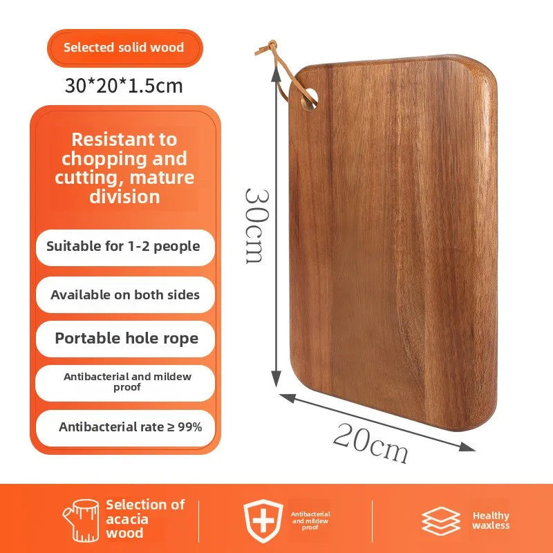 Solid wood cutting board Antibacterial and mildew-proof complementary food chopping board Kitchen household cutting board