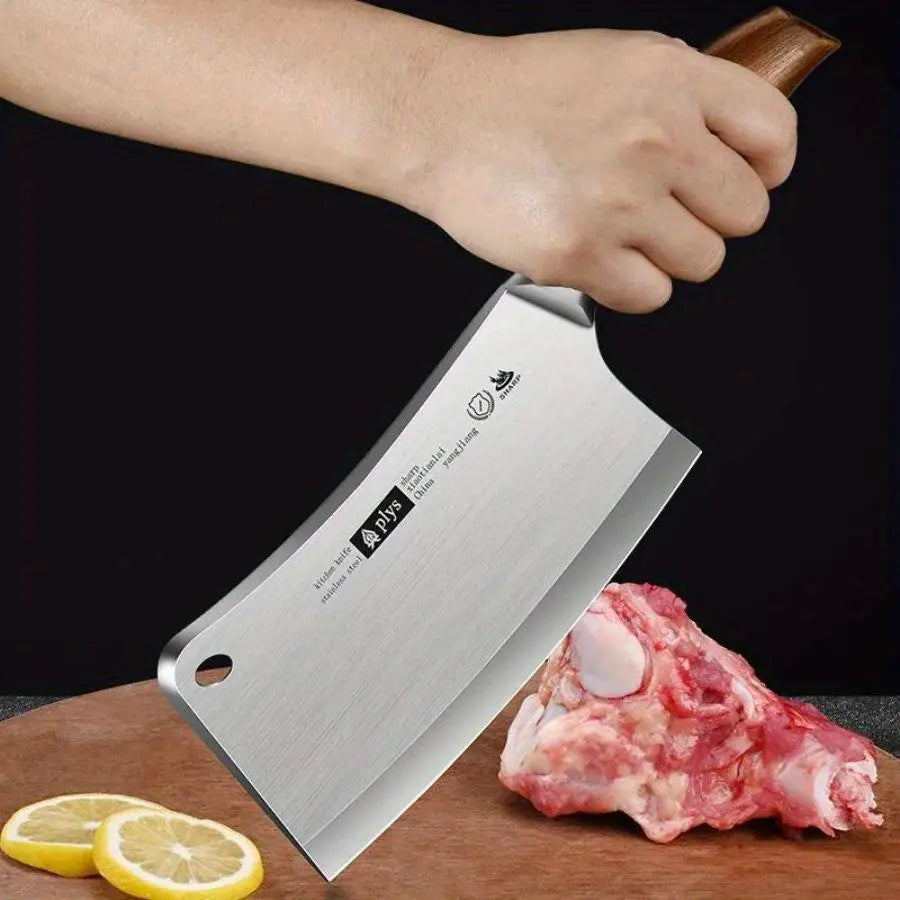 Hand Forged Kitchen Chef Knife Heavy Duty Bone Meat Butcher Cleaver, Multi-Functional knife for Home and Commercial Kitchens