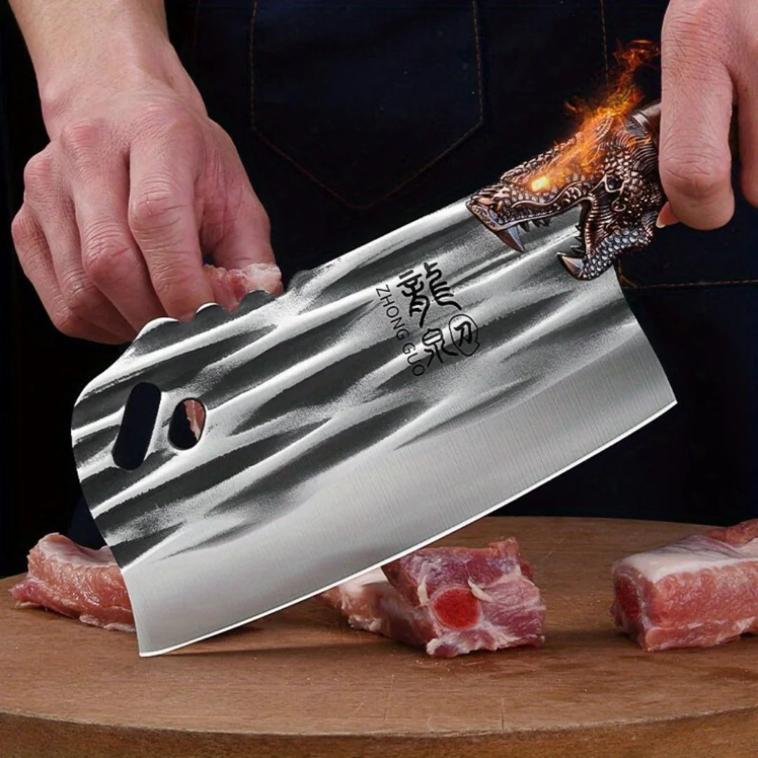 1 PC chopping and cutting knife, a dual-purpose knife for forging, chopping and cutting, kitchen knife, cutting knife