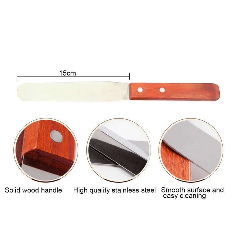 4/6/8/10 Inch Cake Spatula Butter Cream Icing Frosting Knife Smoother Stainless Steel Pastry Cake Decoration Tool Kitchen Gadget