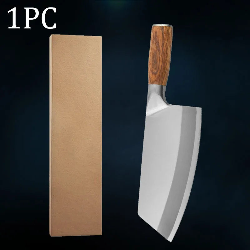 1PC 3PCS Kitchen Chef Knife Stainless Steel Meat Cleaver Sharp Slicing Knife Boning Knife Handmade Utility Knife Wood Handle