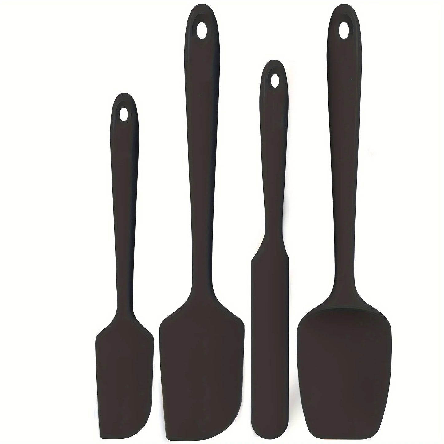4-Piece Heat-Resistant Silicone Spatula Set - Kitchen Baking Utensils with Cream Scraper for Cooking Mixing  Safe Tools