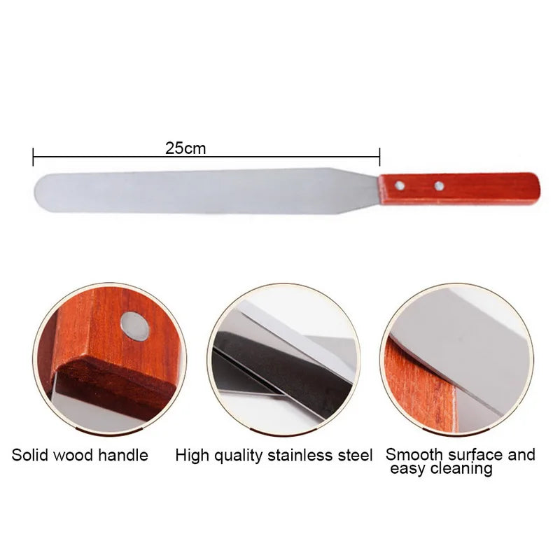 4/6/8/10 Inch Cake Spatula Butter Cream Icing Frosting Knife Smoother Stainless Steel Pastry Cake Decoration Tool Kitchen Gadget