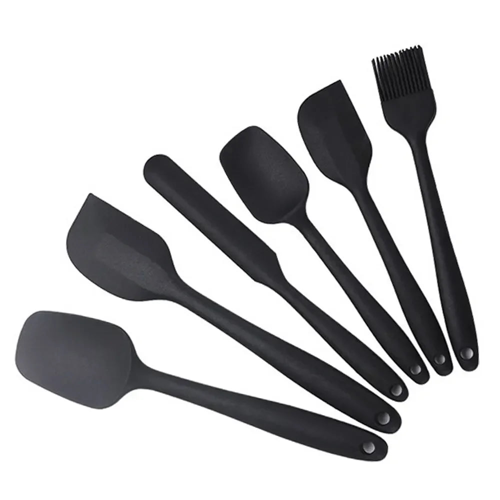 6 Pieces Silicone Spatula Set Food Grade Non Stick Heat Resistant Spatulas Turner for Cooking Baking Mixing Baking Tools