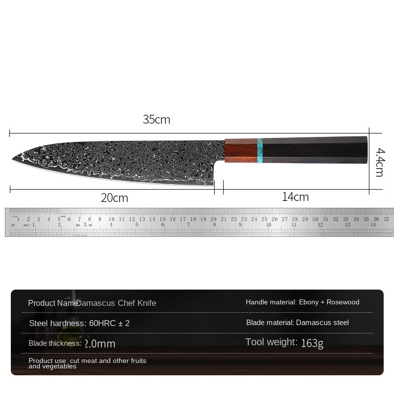 VG10 Damascus Blade Chef Knife for Cross-border Sales