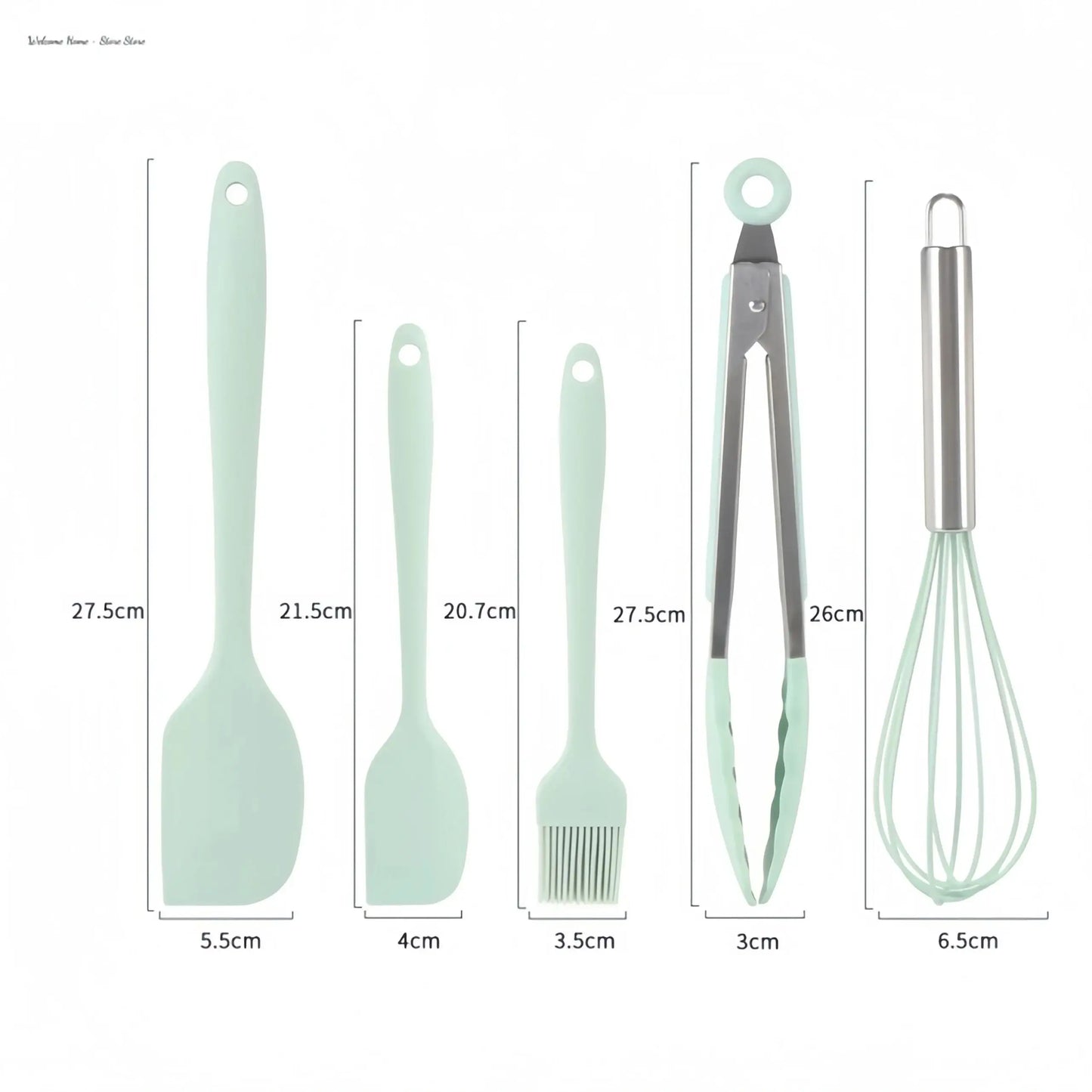 Silicone scraper 5-piece set, non stick cookware, DIY baking cake tools, kitchenware set, scraper 5-piece set