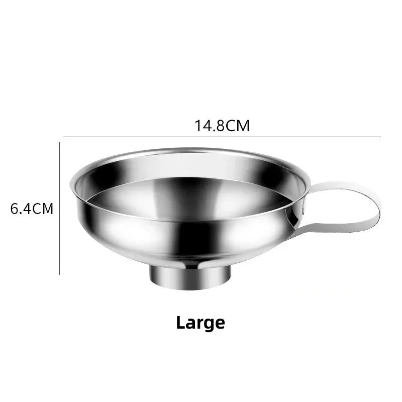 Stainless Steel Filling Funnel Wide Mouth Jar Funnel with Handle for Wide Mouth Jars and Ordinary Mouth Jar Kitchen Filling Tool