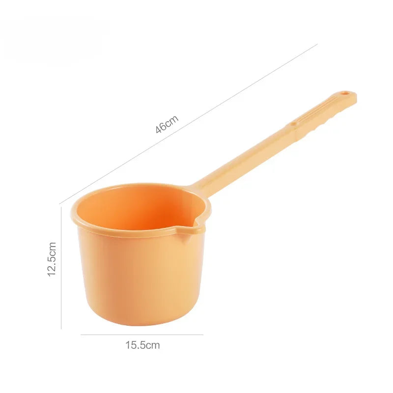 Long Handle Water Scoops Portable All-purpose Washing Ladle Baby Bath Dipper Spoons Large Capacity Thick Kitchen Water Spoon