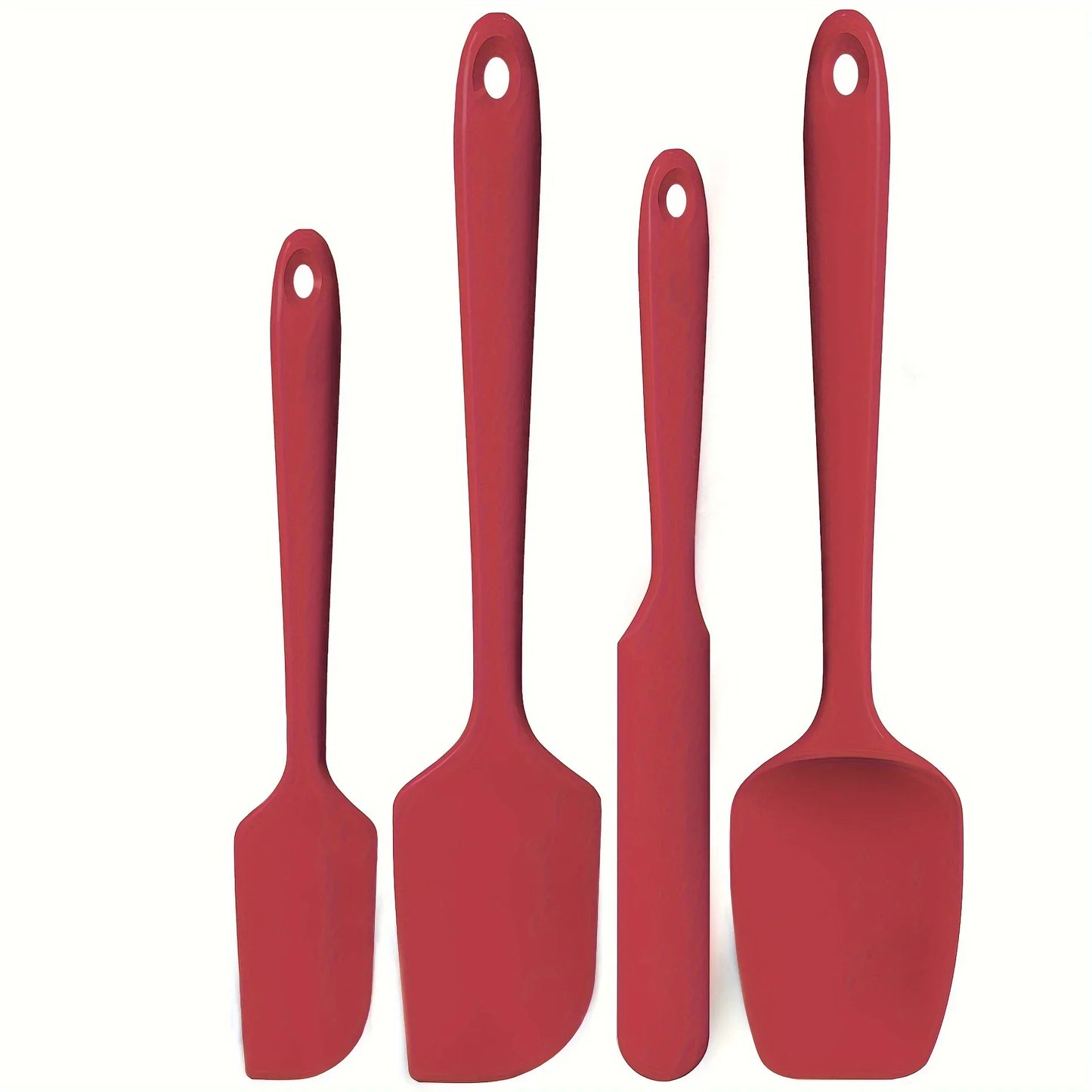 4-Piece Heat-Resistant Silicone Spatula Set - Kitchen Baking Utensils with Cream Scraper for Cooking Mixing  Safe Tools