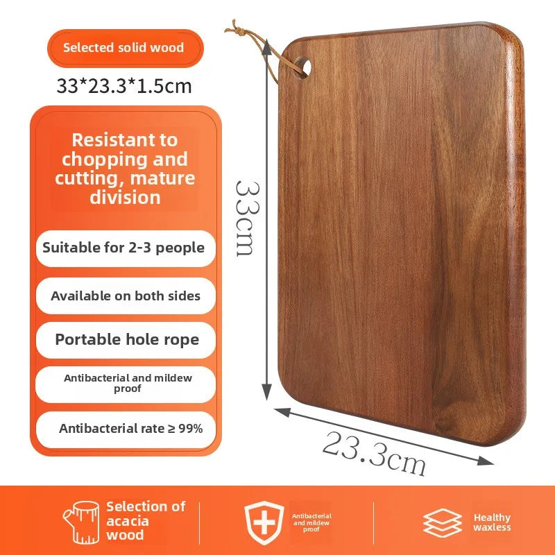 Solid wood cutting board Antibacterial and mildew-proof complementary food chopping board Kitchen household cutting board