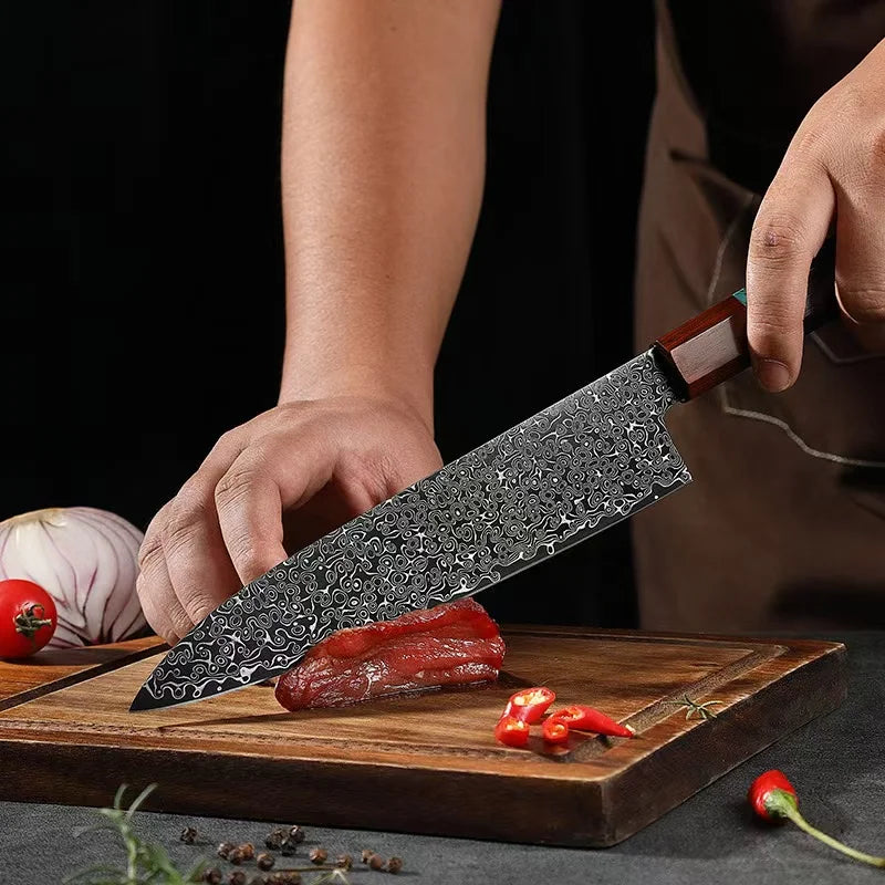 VG10 Damascus Blade Chef Knife for Cross-border Sales