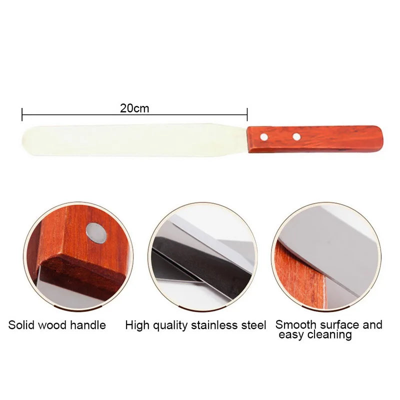4/6/8/10 Inch Cake Spatula Butter Cream Icing Frosting Knife Smoother Stainless Steel Pastry Cake Decoration Tool Kitchen Gadget