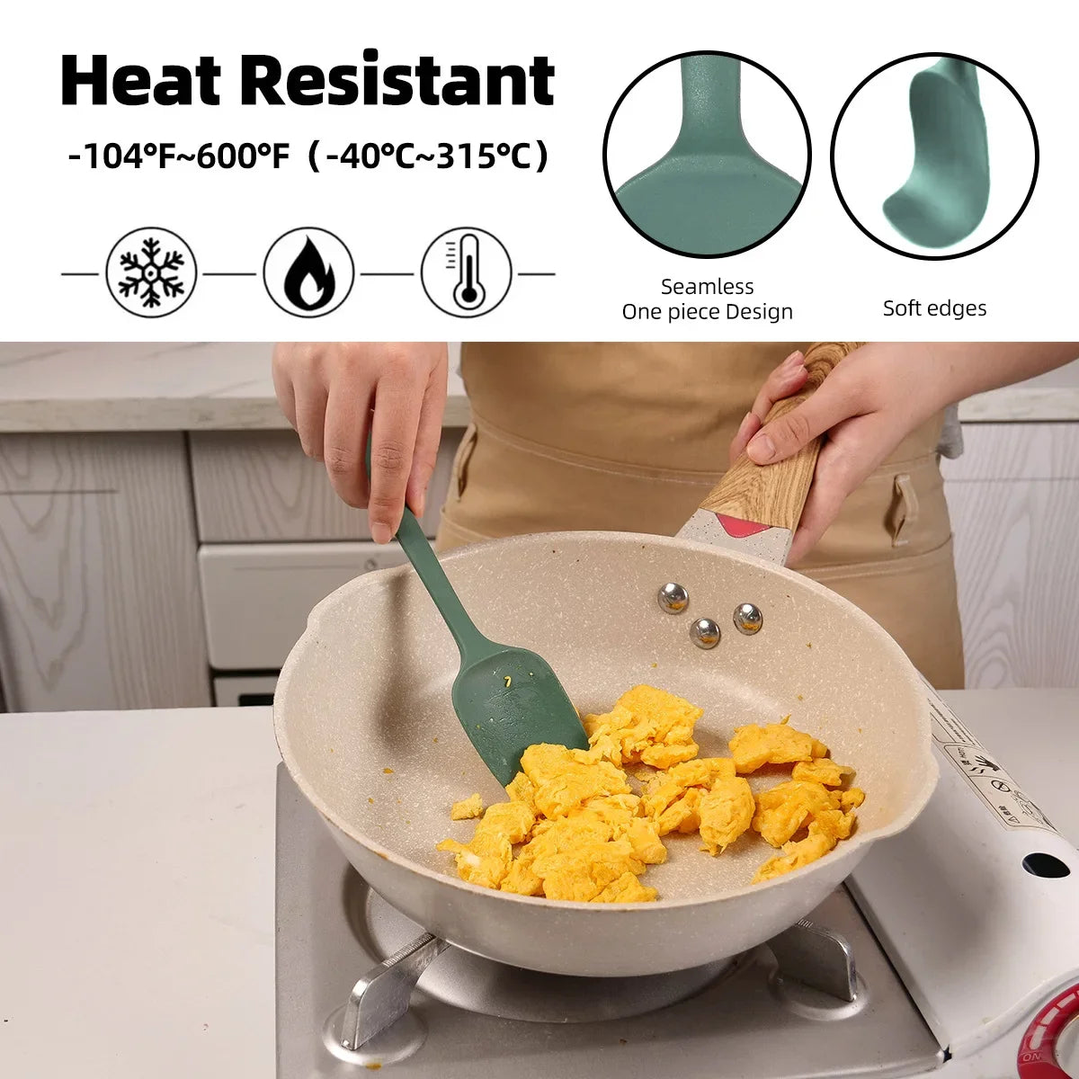Silicone Baking Tool Set 6-piece/ 9-piece Cream Scraper Oil Brush Heat-resistant Food Grade BBQ and Kitchen Utensils