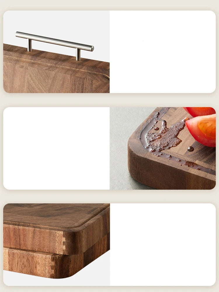 Wood chopping board Antibacterial mildew resistant double-sided usable Strong, durable and thick cutting board